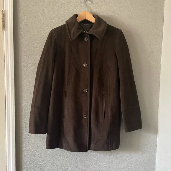 Calvin Klein Angora‎ Rabbit Hair Coat - Picture 1 of 8